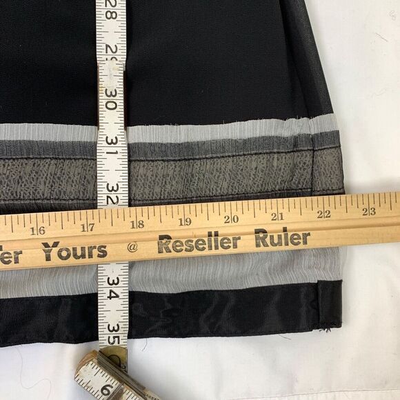 Max Studio Ribbon Lace Black L 12 Lace Lined Cocktail Fairy Whimsigoth Grunge - Picture 7 of 11